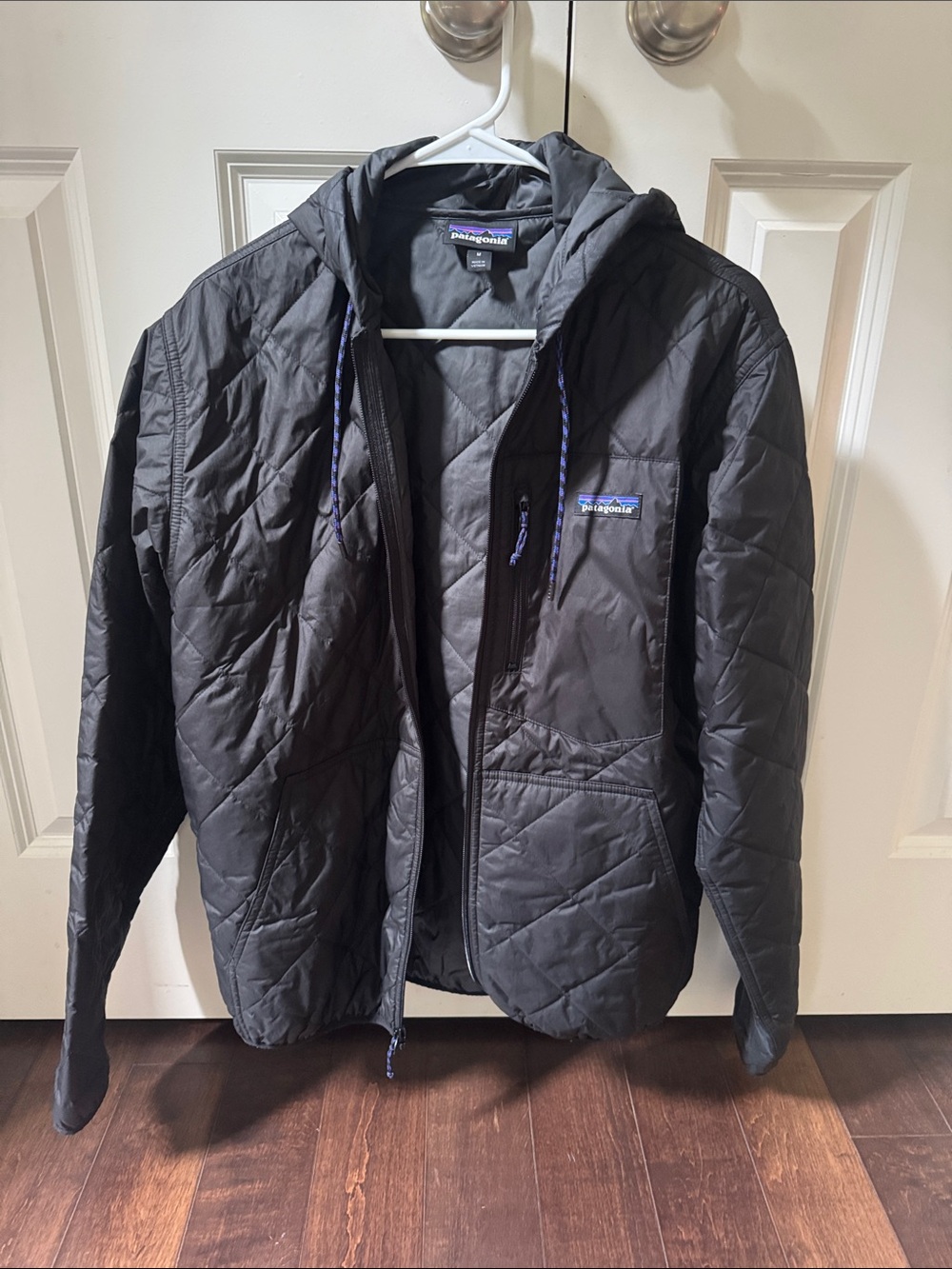 Patagonia Black Quilted Hooded Puffer Jacket